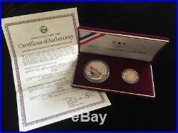 Olympic Five Dollar Gold Silver Dollar Proof Coin Set