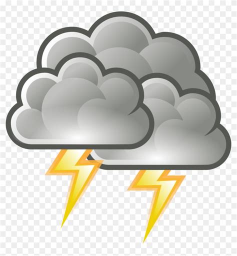 Download Lightening Clipart Thunder Sound - Weather Symbols Storm - Png ...