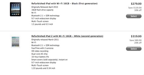 Apple Cuts Prices On Refurbished iPad 2, Original iPad