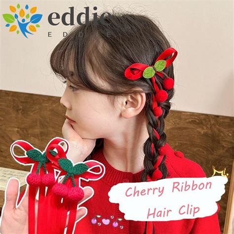 26edie เชอร ร รบบ นผม Clip Plush Ball ดอกไม Hairpin Simple