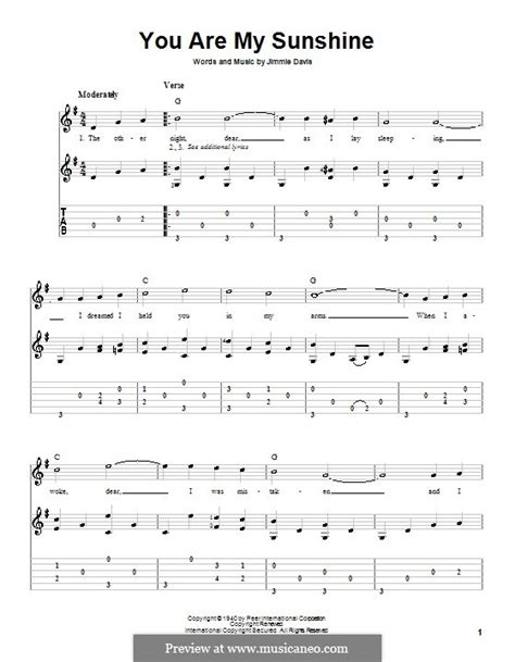 You Are My Sunshine By J Davis Sheet Music On MusicaNeo