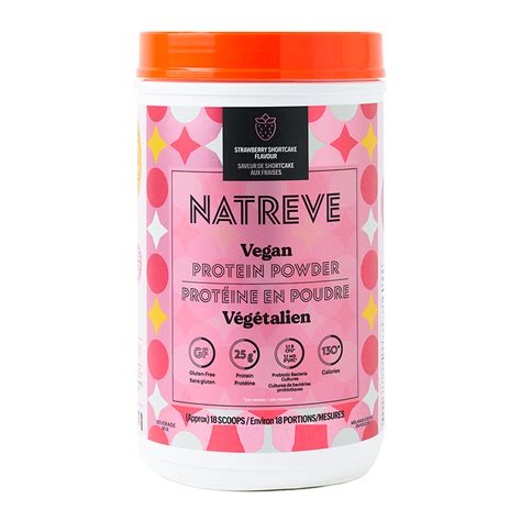 Natreve Vegan Protein Powder Strawberry Shortcake 667g Wellness Market