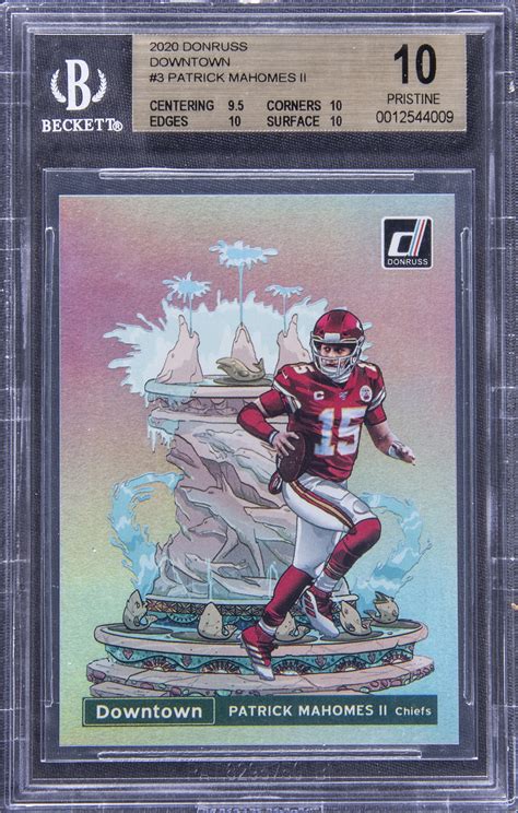 Lot Detail 2020 Donruss Downtown 3 Patrick Mahomes Ii Bgs Pristine