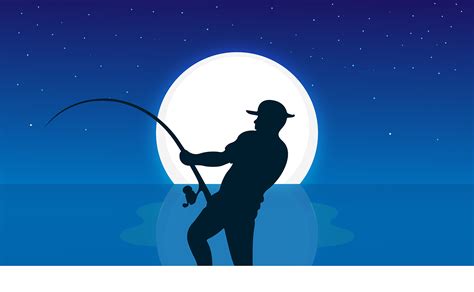 Fishing With Moon Light On Behance