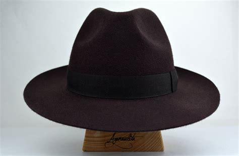 Fedora The Senator Chocolate Brown Wide Brim Hat Men Etsy