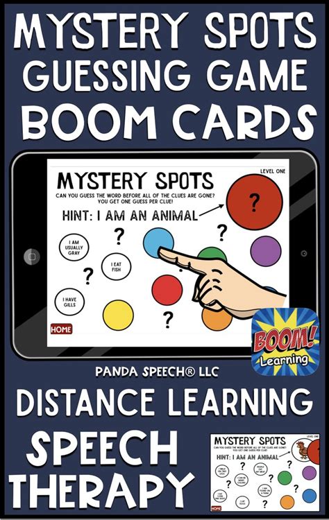 Mystery Spots Set Boom Cards A Guessing Game Speech Therapy