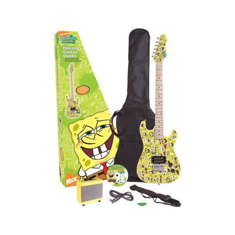 Spongebob Squarepants 7 8 Size Electric Guitar Outfit With Mini Amp