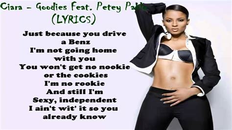 Ciara Goodies Feat Petey Pablo Lyrics Hd Youtube