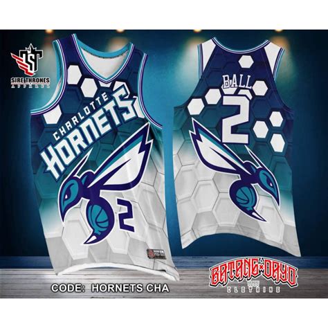 Hornets Cha Jersey Full Sublimation Basketball Fanwear Jersey Shopee Philippines