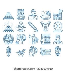 Aztec Civilization Sketch Icon Vector Hand Stock Vector Royalty Free