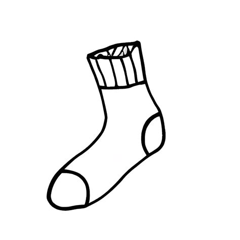 Sock Clip Art Black and White · Creative Fabrica