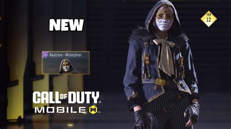 NEW Unlock Beatrice Midnighter Skin On COD Mobile Tier 12 BP