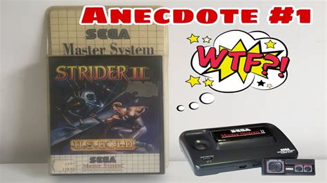 Anecdote 1 Strider 2 Sega Master System Collection Jeux Video