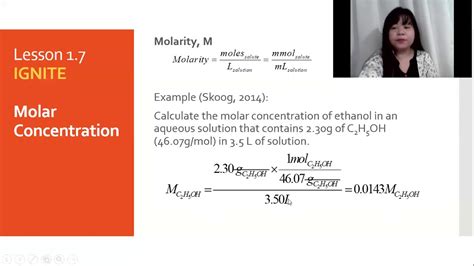 Calculations In Analytical Chemistry SI Units Mole Millimole