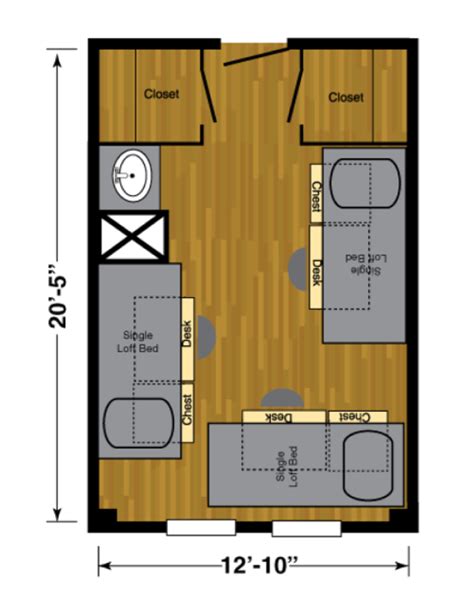 Movable Floor Plan Triple Dorm Room Layouts Triple Dorm Dorm Life