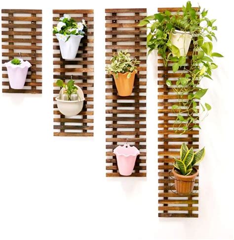 Tail Jardin Zhas Support Fleurs Mural En Bois Pour Suspendre Un Pot