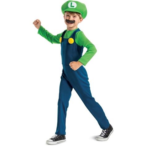 Super Mario Luigi Costume 7-8 Years | BIG W