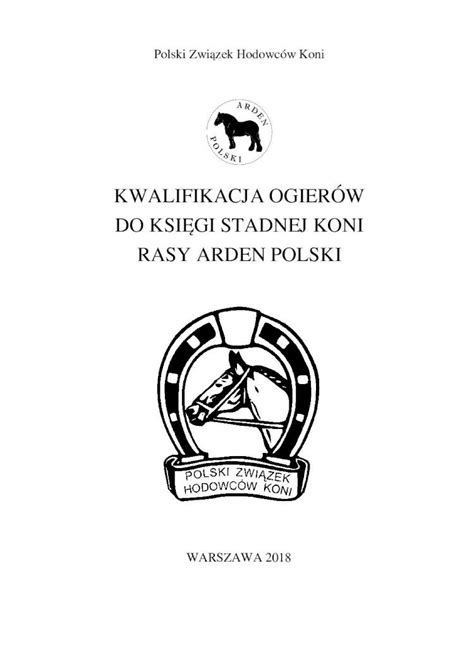 Pdf Kwalifikacja Ogier W Do Ksi Gi Stadnej Koni Rasy Polski