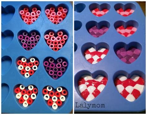 Make Valentines Day Magnets With Melted Pony Beads Pony Bead Crafts