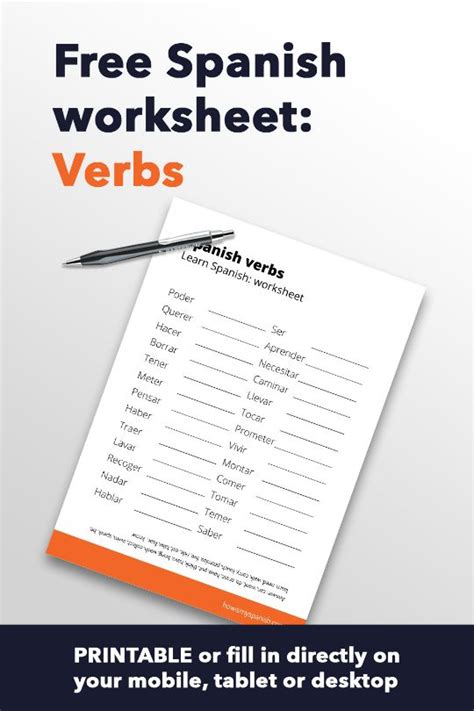 Free Spanish Verb Conjugation Practice Worksheet Download Free Spanish Verb Conjugation