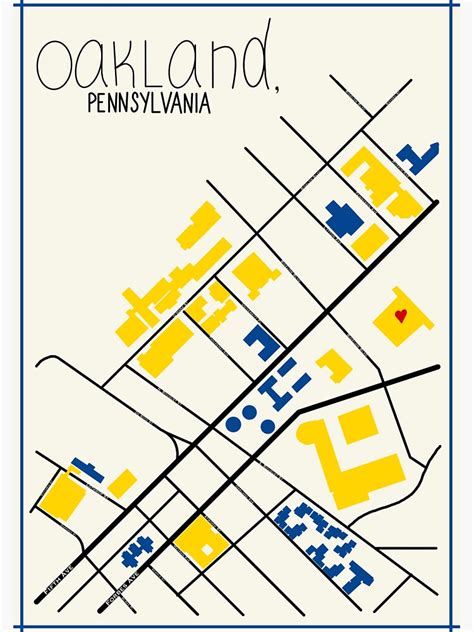 "Oakland, PA Map" Sticker for Sale by bricreates | Redbubble