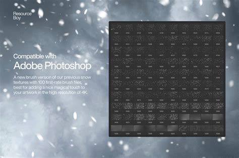 100 Free Snow Photoshop Brushes [4K] | Resource Boy