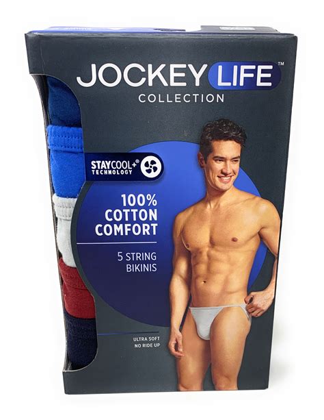 Jockey Life Men S String Bikini 5 Pack Walmart