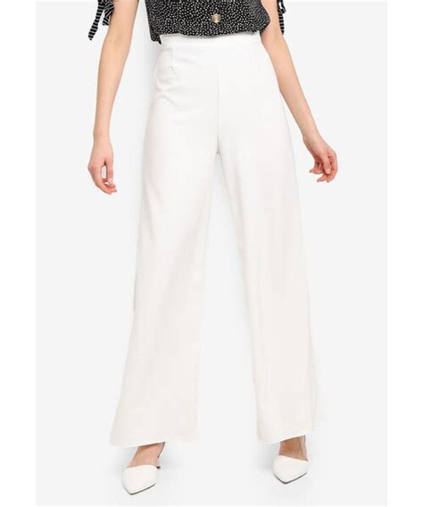 Boohoo Petite High Waisted Woven Wide Leg Trousers Wear