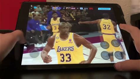 Playing Nba 2k Mobile Cleveland Vs Lakers Youtube