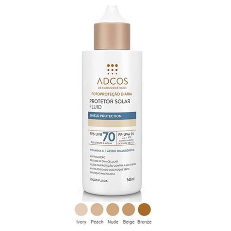 Adcos Filtro Solar Fluid Fps 70 Nude 50ml Protetor Solar Magazine Luiza