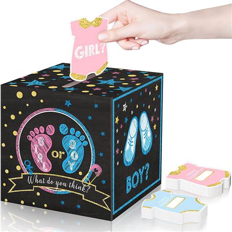 Baby Gender Reveal Display Ballot Box Baby Shower Party Decoration