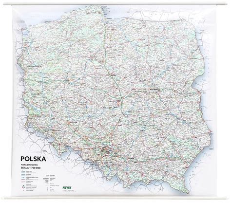 POLSKA MAPA ŚCIENNA DROGOWA SAMOCHODOWA 2019 8208936235 oficjalne