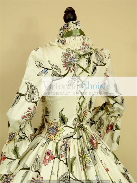 Renaissance Colonial Antique Floral Tea Garden Dress Christmas Holiday