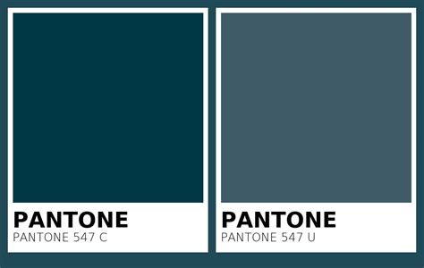 Color Pantone 547 C Vs Pantone 547 U Side By Side