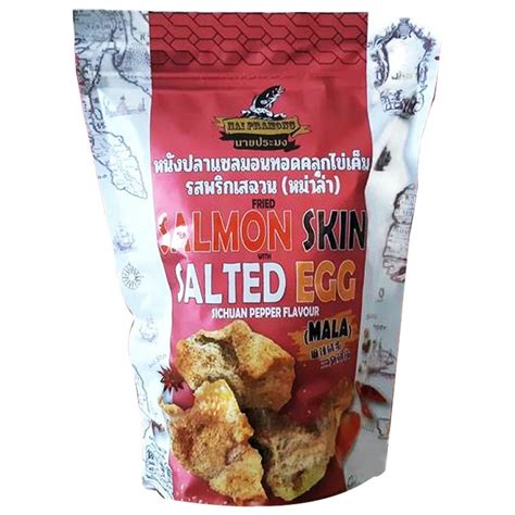 Nai Pramong Salmon Skin With Salted Egg Mala Flavour 125g Order