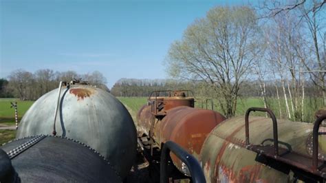 Old Tank Cars on Abandoned Railway Tracks 7234404 Stock Video at Vecteezy