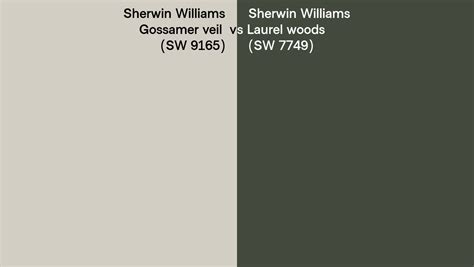 Sherwin Williams Gossamer Veil Vs Laurel Woods Side By Side Comparison