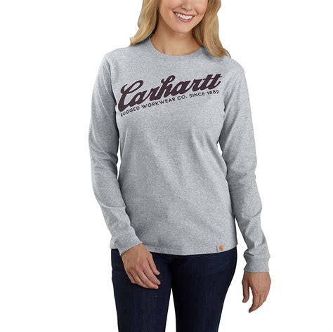 Womens Carhartt® Original Fit Heavyweight Long Sleeve Carhartt Graphic