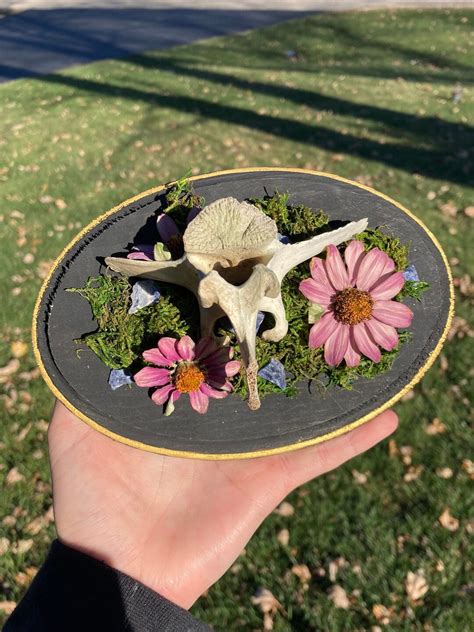 Deer Bone Floral Wall Mount Art - Etsy