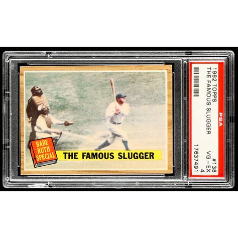 Babe Ruth 1962 Topps 138 Special 4 The Famous Slugger PSA 4