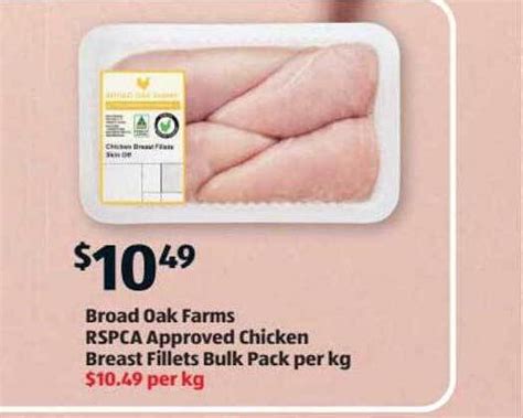 Broad Oak Farms Rspca Approved Chicken Breast Fillets Bulk Pack Offer At Aldi