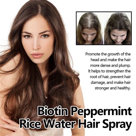 Hair Conditioner For Damaged Dry Hair Peppermint Oil Rice Water Spray For Vegan Leave In