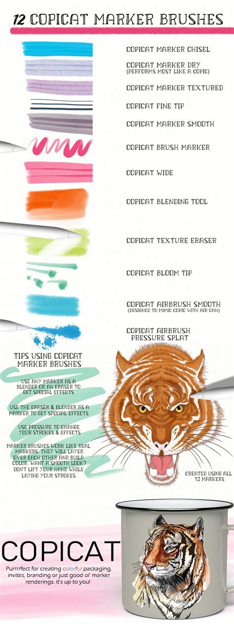 Copicat Procreate Color Palettes Marker Brushes Design Cuts