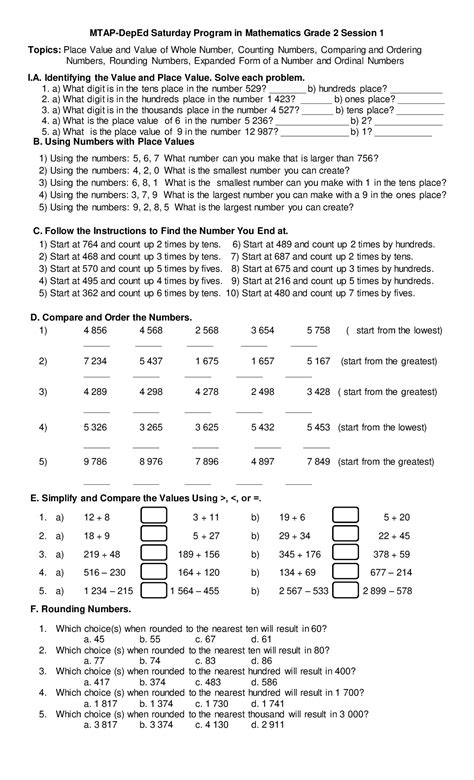 MTAP G2S1 Student COPY - Math guides - MTAP-DepEd Saturday Program in
