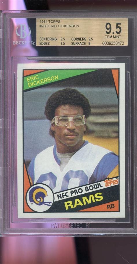 1984 Topps #280 Eric Dickerson ROOKIE RC GEM MINT BGS 9.5 Graded ...