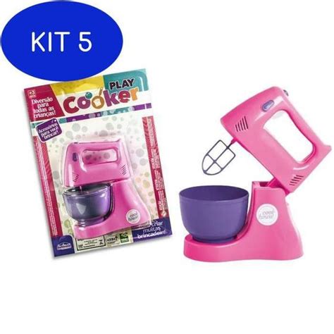 Kit Batedeira De Brinquedo Infantil Play Cooker Zuca Zuca Toys