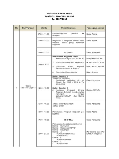 Detail Contoh Susunan Acara Rapat Sekolah Koleksi Nomer 27