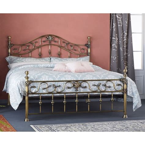 Ridgeway Ornate Antique Brass Effect Metal Bed Frame