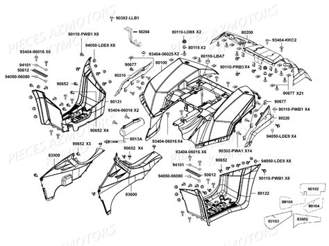 CARENAGES ARRIERES pièces KYMCO neuves Pièces MXU 550I IRS 4T T3B