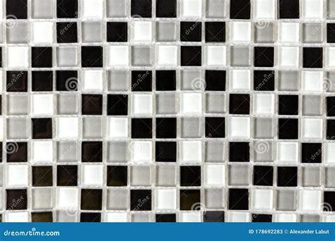 White Grey And Black Ceramic Mosaic Wall Tiles Texture For Bathroom